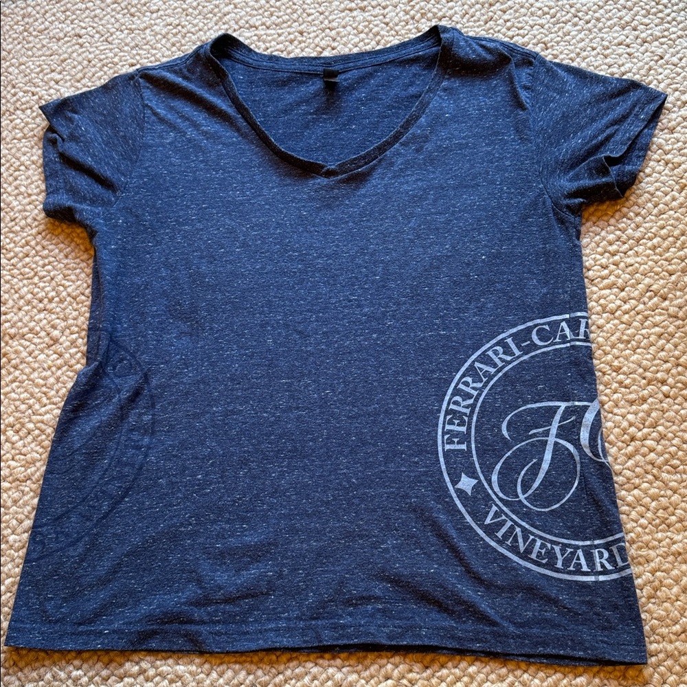 Woman’s Large Navy Ferrari Carano Winery tee shirt